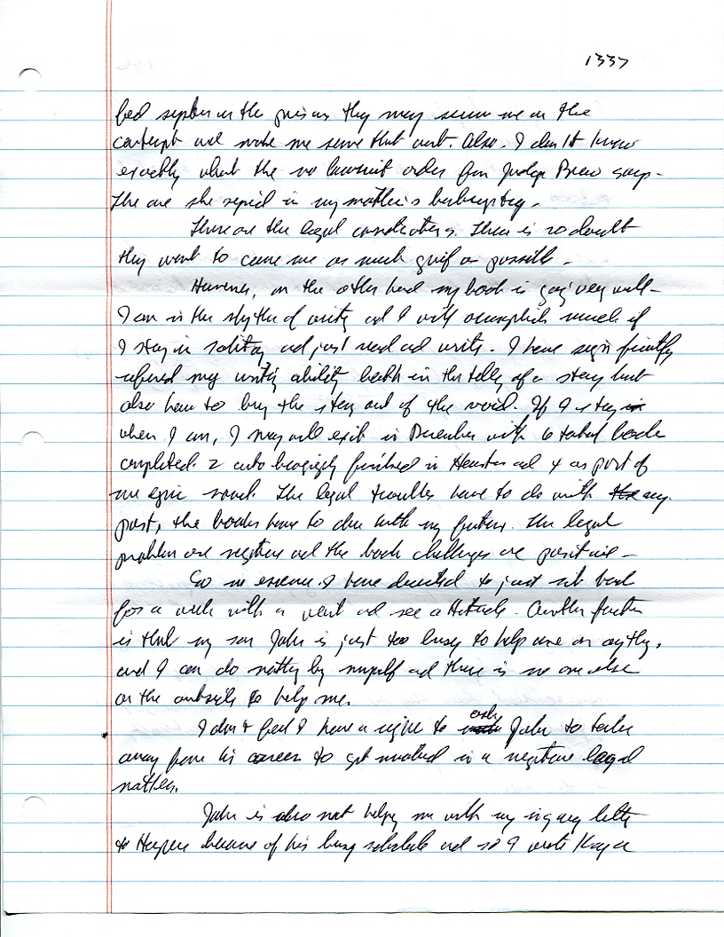 Dr John WorldPeace 2008 Prison Journal